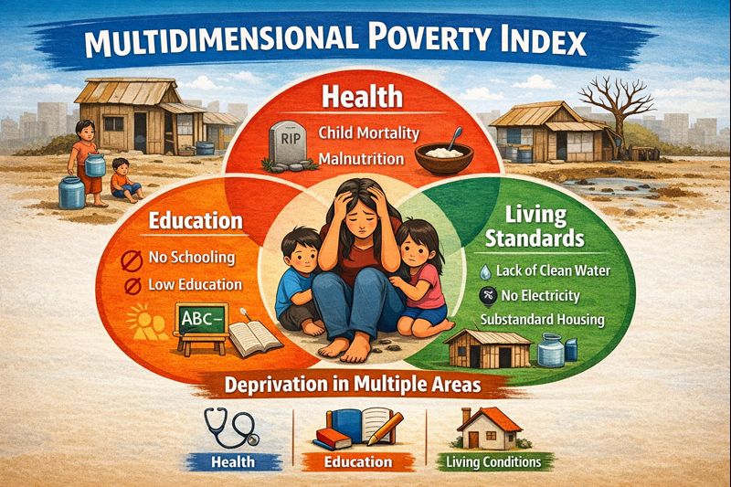 Multidimensional Poverty Index for top 3 african countries